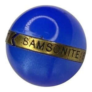 Samsonite Advertising Marble Plastic Brass Band Blue Vintage Collectible